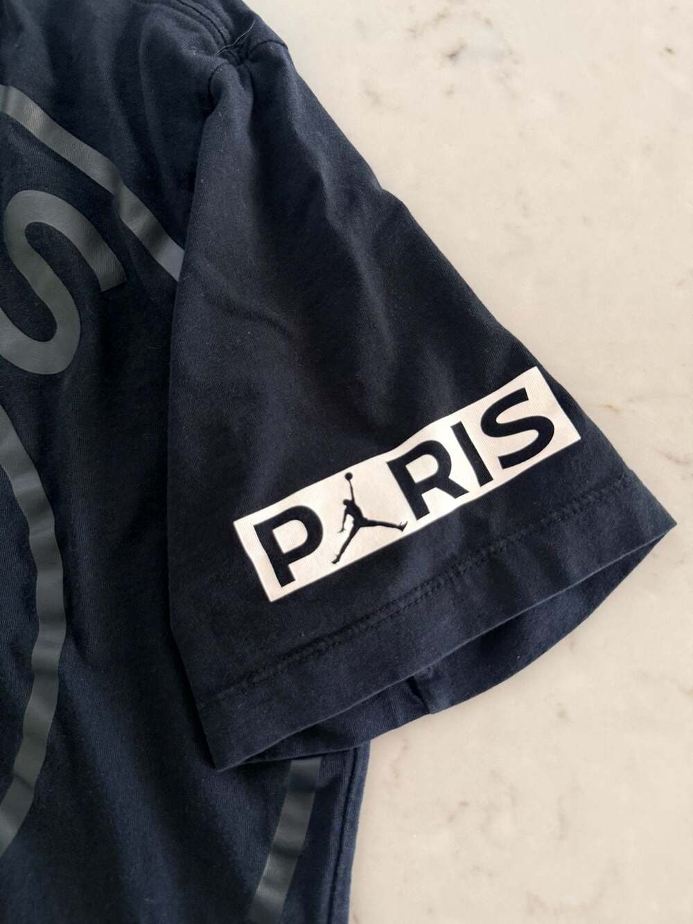Jordan x Paris Saint-Germain PSG Logo T-Shirt Black Men's M 0808 - Picture 8 of 9